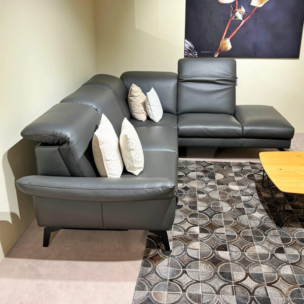 activineo Ecksofa Benson Leder anthrazit – sofort verfügbar!
