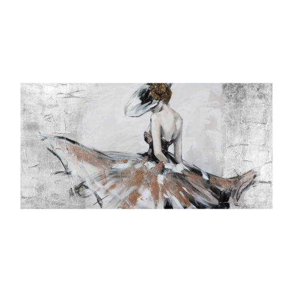 Das Bild der vorhang fällt von imageland hat eine ballerina abgebildet in schwarz weiß