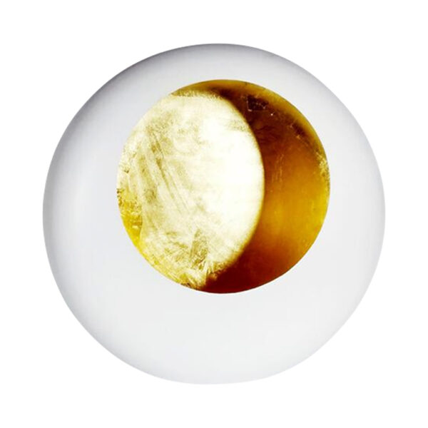 Teelichthalter Wheel in Weiß und Gold