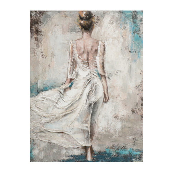 Imageland Bild Rückenansicht Frau im weißen Kleid