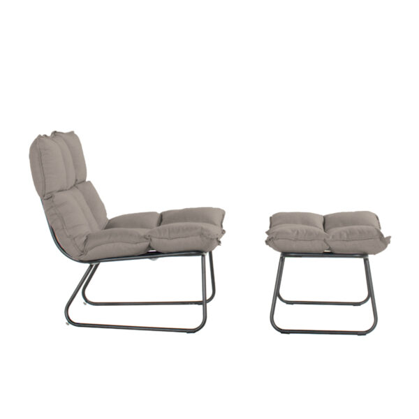 SCHÖNER WOHNEN-Kollektion Sessel mit Hocker LESKA carbon beige