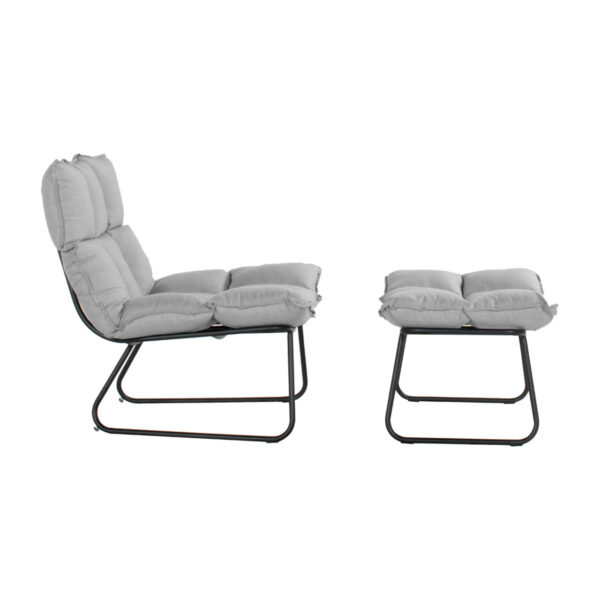 SCHÖNER WOHNEN-Kollektion Sessel mit Hocker LESKA mid grey