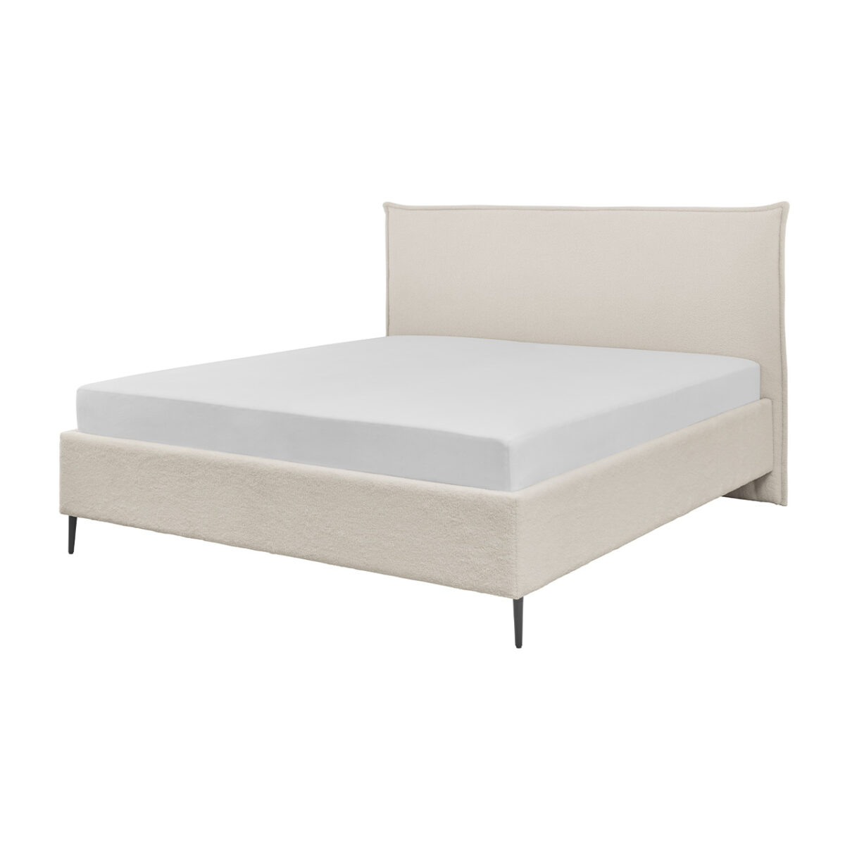 Polsterbett Bouclé Creme