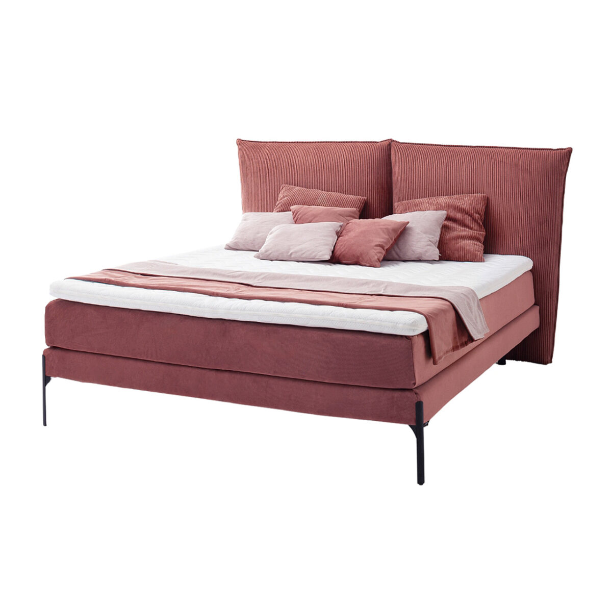 SCHÖNER WOHNEN-Kollektion Boxspringbett VITA Kopfteil 422 Multiline KLS Tiny Solo