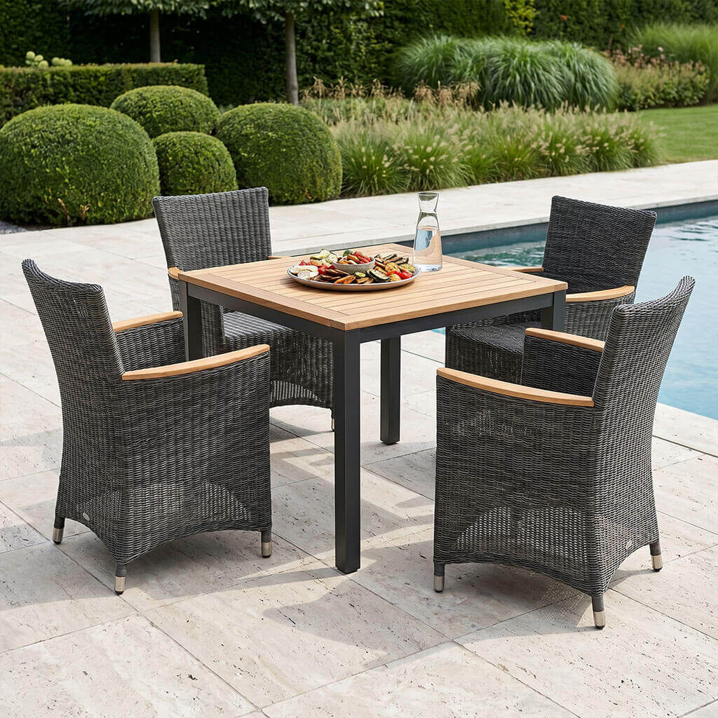 Zebra Sessel Status 4-er Set 20123 Polyrattan