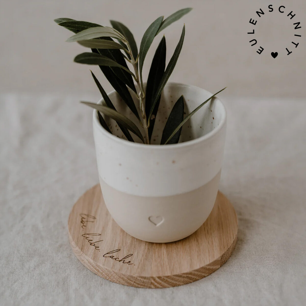 EULENSCHNITT Untersetzer „Lebe Liebe Lache“