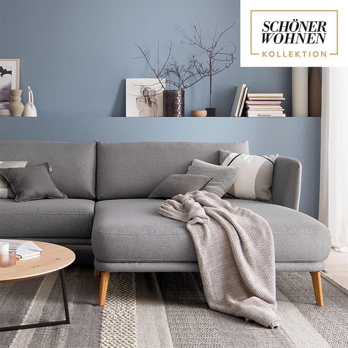 SCHÖNER WOHNEN-Kollektion Decke MELANGE grau
