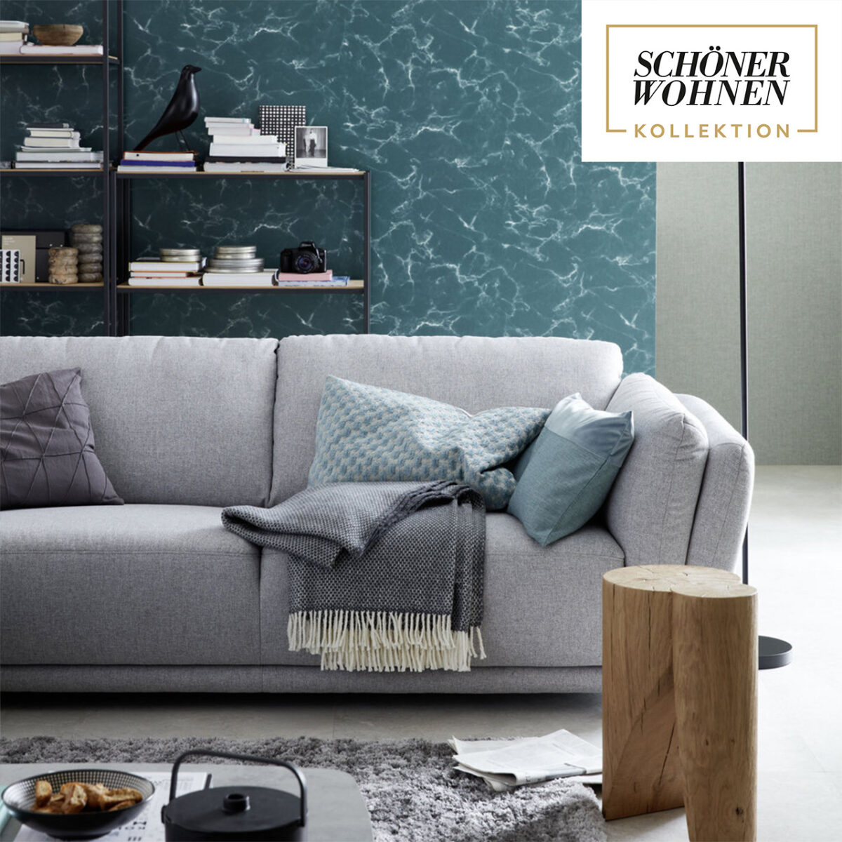 SCHÖNER WOHNEN-Kollektion Decke ZEN dunkelgrau