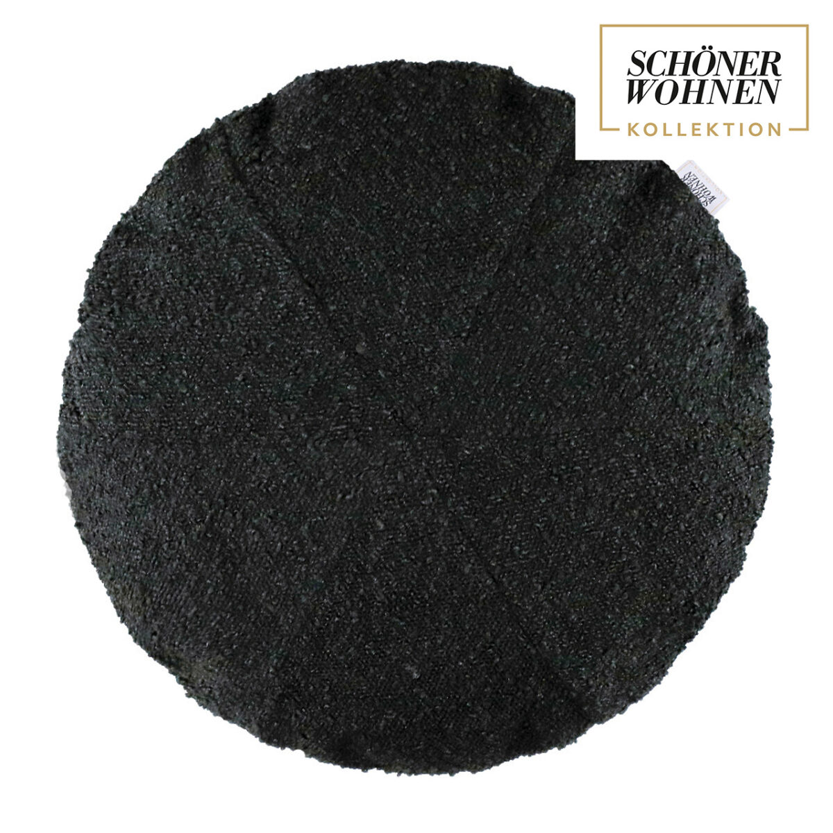 SCHÖNER WOHNEN-Kollektion Kissen rund BAY schwarz