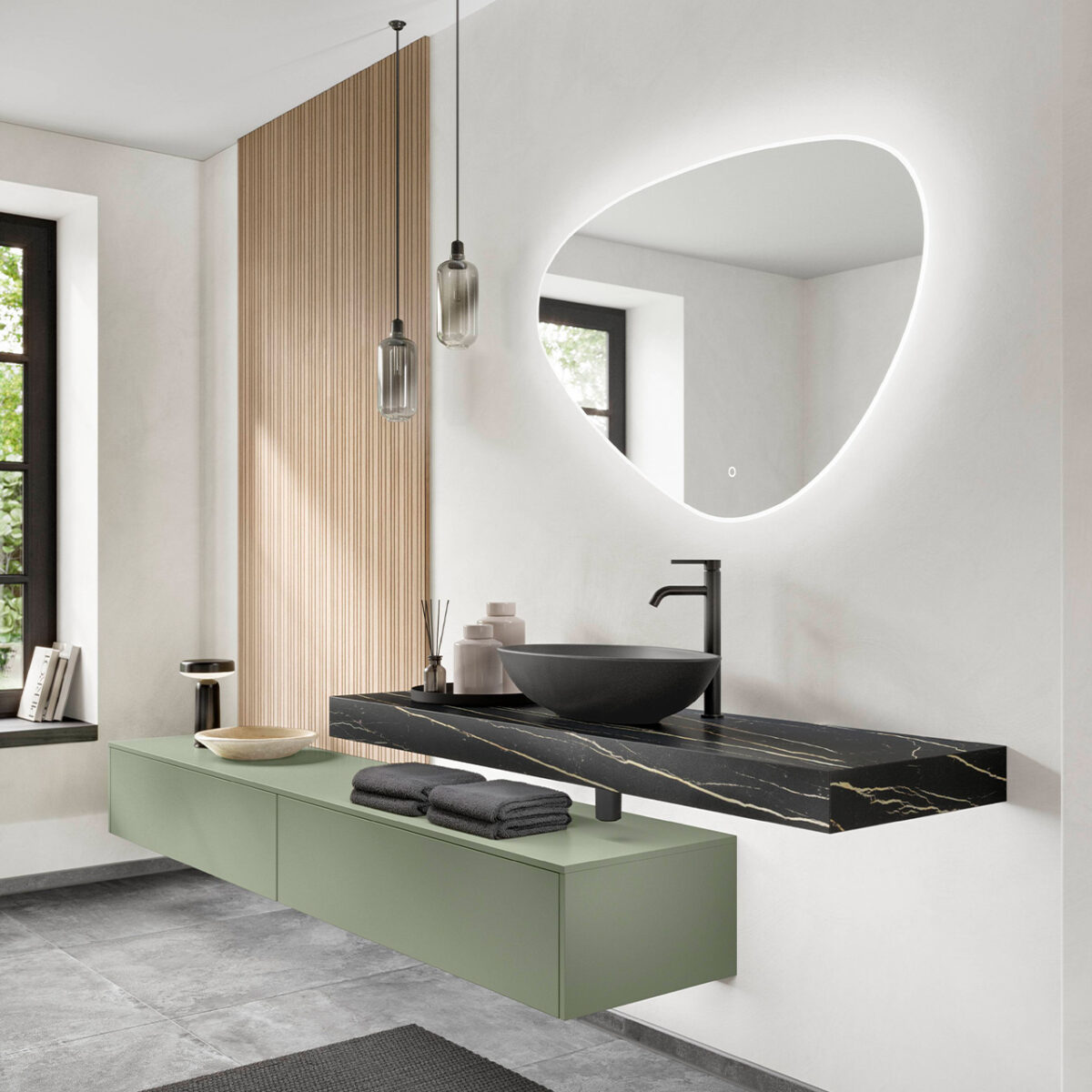 Nobilia Waschtischkombination SENSO olive