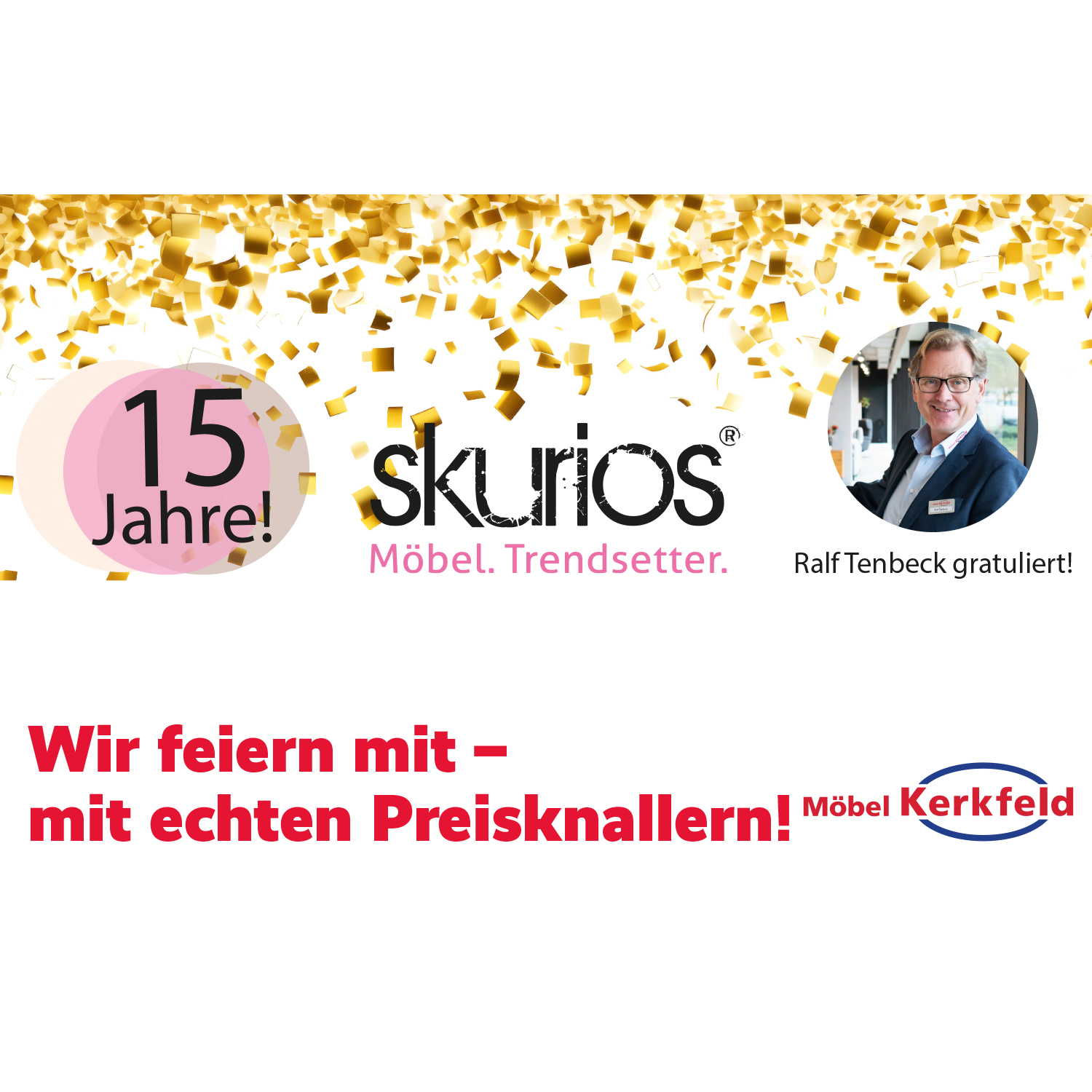 Mehr über den Artikel erfahren 15 Jahre skurios® – und Möbel Kerkfeld feiert mit!