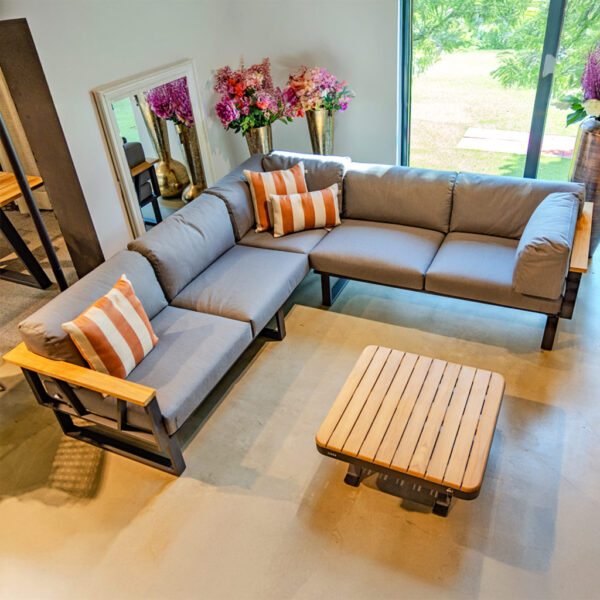 Zebra Belvedere Loungeset 5tlg. mit Tisch