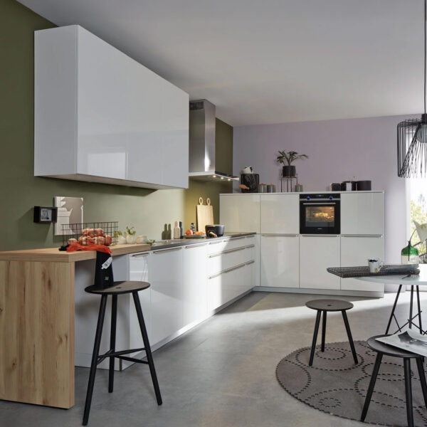 Nolte Küche NOVA LACK Weiß Hochglanz