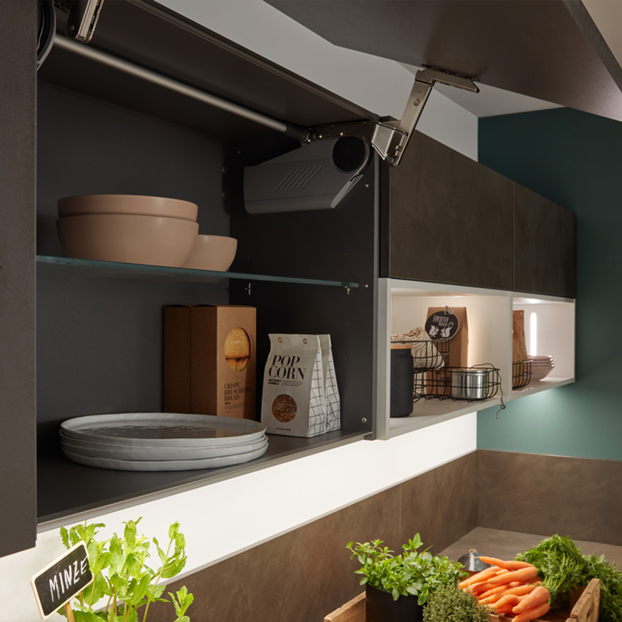 Nolte Küche PERFECT PLUS Weiß softmatt - LUCCA Zement Anthrazit 3 Nolte Küche PERFECT PLUS Weiß softmatt - LUCCA Zement Anthrazit – Bild 3