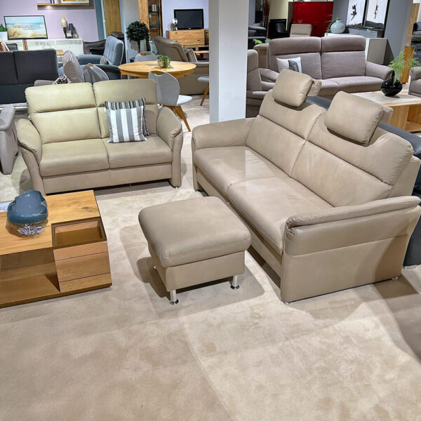 Sofaset MK 3031 3-Sitzer & 2-Sitzer mit Hocker und Funktionen – sofort verfügbar!