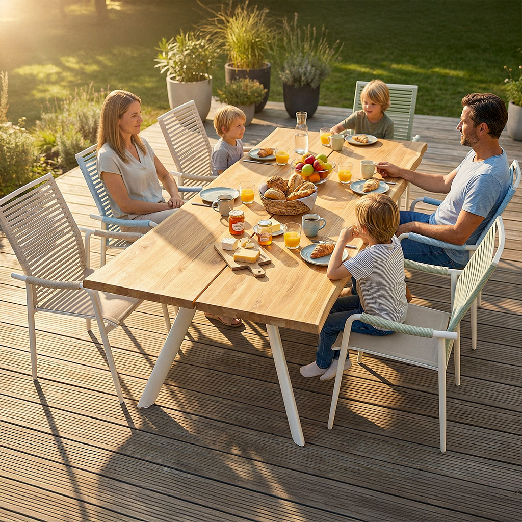 NIEHOFF Armlehnstuhl Silla + Tisch Solid, 7-tlg. 1 NIEHOFF Armlehnstuhl Silla + Tisch Solid, 7-tlg.